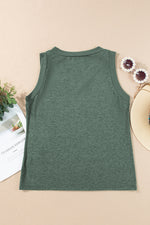 V-Neck Wide Strap Tank - Maple Row Boutique 