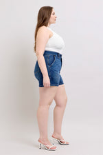 Judy Blue Full Size Double Button Waistband Denim Shorts Plus Size - Maple Row Boutique