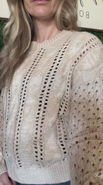 A Note of Thanks Cable Knit Sweater - Maple Row Boutique