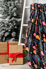 Holiday Fleece Blanket in Neon Trees - Maple Row Boutique 