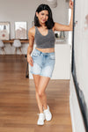 Jenny High Rise Cutoff Dad Shorts - Maple Row Boutique 