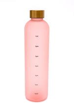 Sippin' Pretty 32 oz Translucent Water Bottle in Pink & Gold - Maple Row Boutique 