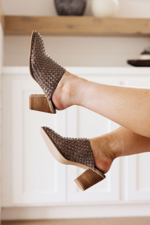 Walk With Me Woven Mules - Maple Row Boutique 